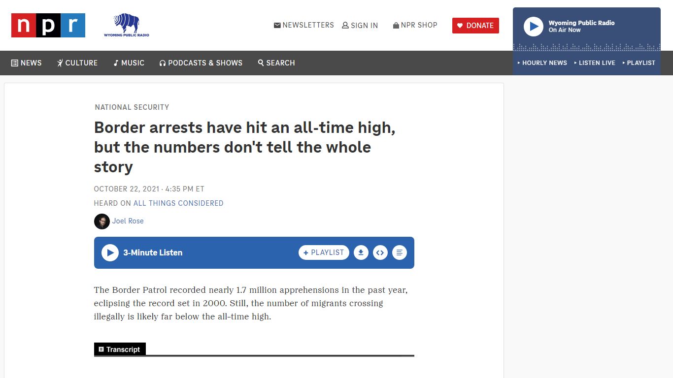 Border arrests have hit an all-time high, but the numbers don't tell ...